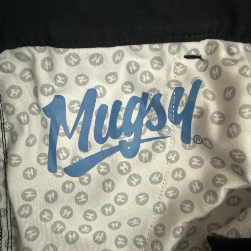 Mugsy Travelers Shorts Mens 34 Black Stretch Casual Performance Shorts